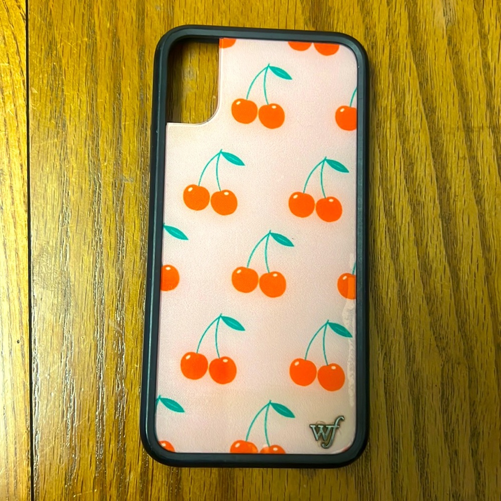 Wildflower iPhone X/Xs pink cherries phone case